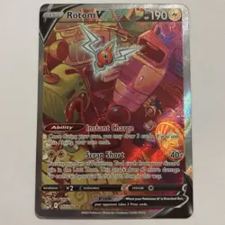 Pokemon TCG Card Rotom V 177/196 Lost Origin Full Art Alternate Art - NM - Image 1