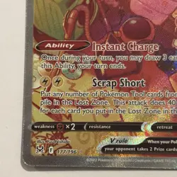 Pokemon TCG Card Rotom V 177/196 Lost Origin Full Art Alternate Art - NM - Image 5