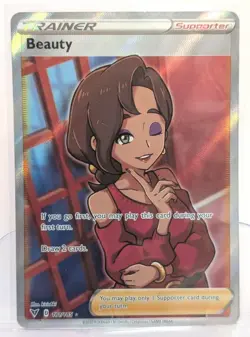 Pokemon TCG SWSH Vivid Voltage Beauty 181/185 Full Art Trainer LP - Image 1