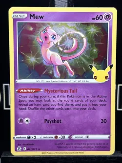 ✨ Pokemon Celebrations Set! Mew 011/025 Holo Rare Card 2021 Near Mint ✨ - Image 3