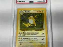 Pokemon Raichu Base Set Unlimited Holo Rare #14 PSA 10 Gem Mint - Image 3
