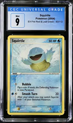 CGC 9 Squirtle #83/112 Pokemon 2004 EX Fire Red & Leaf Green - Image 1