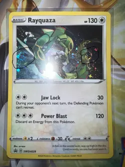 Pokemon TCG Rayquaza - SWSH029 Sword & Shield Black Star Promo NM DOUBLE SWIRL - Image 1