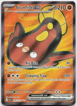 Stunfisk ex 252/217 Ultra Rare Ascended Heroes Pokemon Near Mint - Image 1