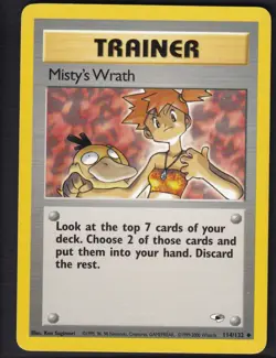Misty's Wrath 114/132 Uncommon Gym Heroes Pokemon LP - Image 1