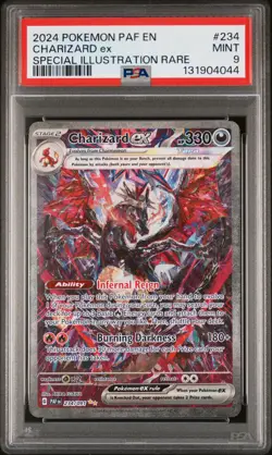 2024 POKEMON PAF EN-PALDEAN FATES SPECIAL ILLUSTRATION RARE CHARIZARD EX PSA 9 - Image 1