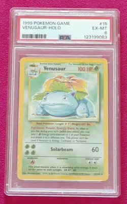 PSA 6 - Venusaur 15/102 - Holo - Base Set 1999 - English - Pokemon TCG - Image 1