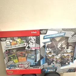 Pokemon TCG Scarlet & Violet Black Bolt & White Flare 2-Box Binder Poster - Image 1