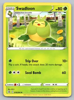 Pokemon TCG SWSH08: Fusion Strike Swadloon 010/264 - Image 1
