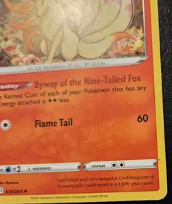 Ninetales 031/264 Uncommon Sword & Shield: Fusion Strike Pokemon TCG - Image 5