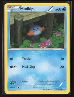 Mudkip 33/160 Common Primal Clash Pokemon Near Mint - Image 1
