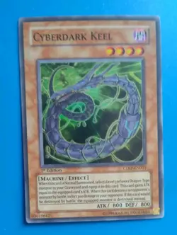 Near Mint Yugioh Cyberdark Keel CDIP-EN003 Super Rare 1st Edition - Image 1