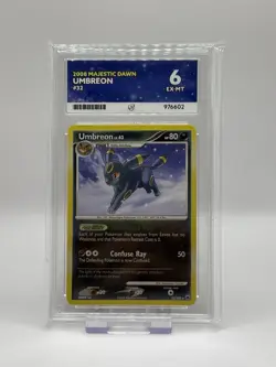 Umbreon Majestic Dawn Rare 32/100 EX-MT ACE 6 Pokemon Card - Image 1