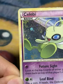 Celebi 3/102 Holo Rare HGSS Triumphant Pokemon Card SWIRL - Image 5