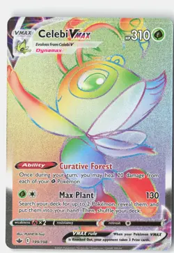 CELEBI VMAX 199/198 RAINBOW RARE CHILLING REIGN POKEMON NM - Image 1