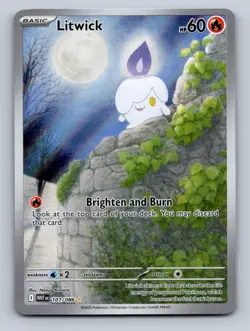 Pokemon TCG Litwick Holo Illustration Rare SV: White Flare 101/086 - Image 1