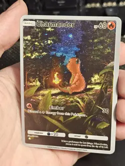 Charmander 230 Pokemon TCG Pocket Custom Textured Holo Fanart Card - Image 2