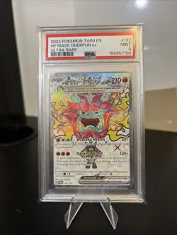 PSA 9 MINT Pokemon Hearth Flame Mask Ogerpon Ultra Rare #192/167 - Image 1