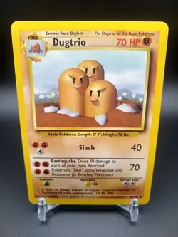 Pokemon TCG Dugtrio Base Set 19/102 Regular Unlimited Rare - Image 1