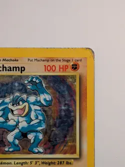 Pokemon TCG Machamp Holo 1st Edition Base Set #8/102 Holo Rare HP - Image 3