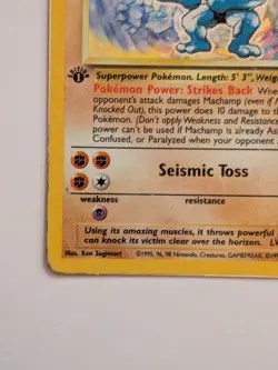 Pokemon TCG Machamp Holo 1st Edition Base Set #8/102 Holo Rare HP - Image 4