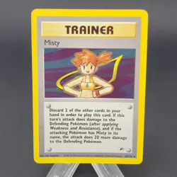 Pokemon Card TCG Misty 18/132 Gym Heroes Holo Rare MP (Creased Corner) - Image 1