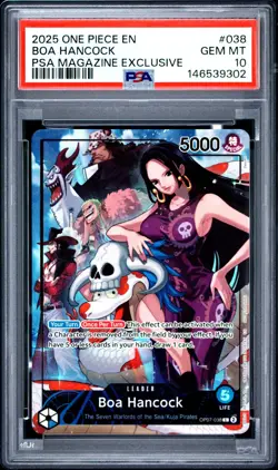 PSA 10 One Piece Boa Hancock PSA Magazine Exclusive Promo OP07-038 Gem Mint - Image 1