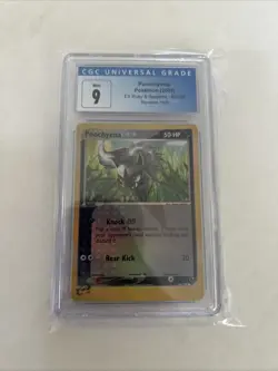 CGC Graded 9 Poochyena 64/109 Ex Ruby & Sapphire Reverse Holo Pokemon Card - Image 1