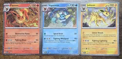 Pokemon Flareon 167, Vaporeon 168, Jolteon 169 Cosmos Holo Promo Cards - Image 1