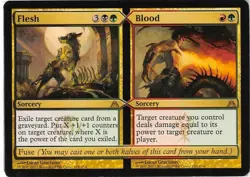 Flesh // Blood *Rare* Magic MtG x1 Dragon's Maze LP - Image 1