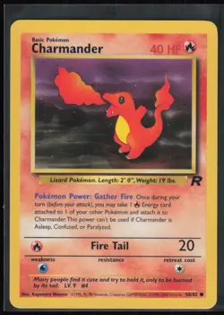 Charmander 50/82 Common Team Rocket Pokemon Unlimited Lightly Played - Image 1