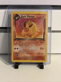 Pokemon Dark Flareon Team Rocket Uncommon 1st Ed 35/82 50 HP Wizards 2000 - Image 1