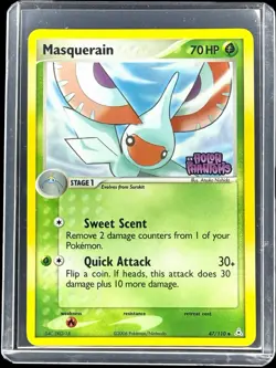 Pokemon TCG Masquerain Holon Phantoms 47/110 Reverse Holo Stamped LP Light Play - Image 1