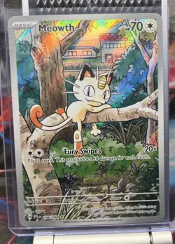 Pokemon Meowth 106/094 – Phantasmal Flames – English IR (Illustration Rare) - Image 1