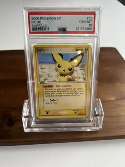 2005 Pokemon Ex Pichu #59 Emerald PSA 10 Gem Mint POP 34 ! - Image 3