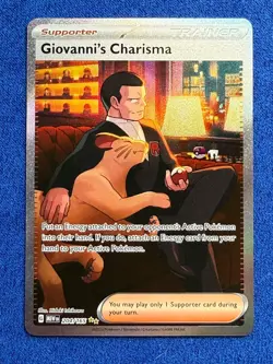 Giovanni's Charisma 204/165 Pokemon 151 Special Illustration Rare Near Mint - Image 2