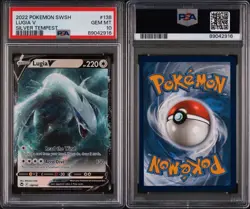 POKEMON 2022 SWSH Silver Tempest LUGIA V #138 PSA 10 Gem Mint - Image 3