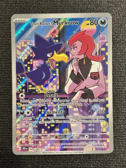 Pokemon TCG - Team Rocket's Murkrow - SV10: Destined Rivals 200/182 Illustration - Image 1