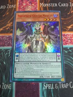Yu-Gi-Oh! TCG Performapal Celestial Magician LDS3-EN130 Red Ultra Rare 1st Ed NM - Image 1