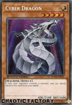 YUGIOH SGX1-ENG01 Cyber Dragon Secret Rare 1st Edition NM - Image 1