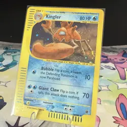 Kingler 15/165 Expedition Holo NM Pokemon Card E Reader Vintage - Image 1