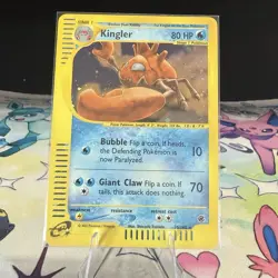 Kingler 15/165 Expedition Holo NM Pokemon Card E Reader Vintage - Image 3