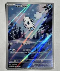 Pokemon Vanillite 111/086 White Flare Illustration Rare Holo English Card - Image 1