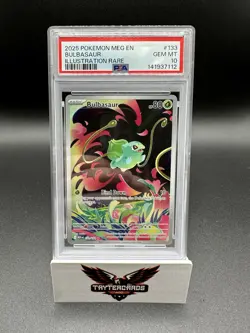 Pokemon TCG Mega Evolution Bulbasaur Card #133/132 Meg En PSA 10 - Image 1