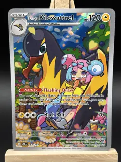 Pokemon TCG Journey Together Ionos Kilowattrel Illustration Rare Card 163/159 - Image 2