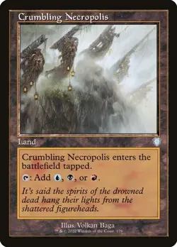 NM Retro Crumbling Necropolis, MTG, The Brothers' War, Magic the Gathering, 179 - Image 1