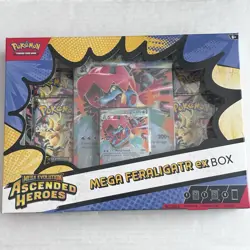 Pokemon Mega Evolution Ascended Heroes EX Box Bundle Meganium Emboar Feraligatr - Image 2