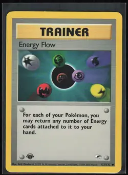 Energy Flow 122/132 Common Gym Heroes Pokemon 1st Edition Lightly Played - Image 1