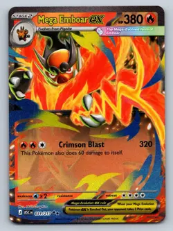 Mega Emboar ex ME: Ascended Heroes 031/217 Double Rare NM Pokemon - Image 1