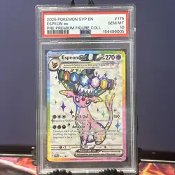 2025 POKEMON SVP EN-SV BLACK STAR PROMO #175 ESPEON EX PSA 10 - Image 1